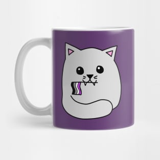 asexual pride flag cat Mug